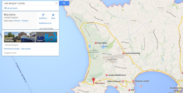Google+ results on Google Maps