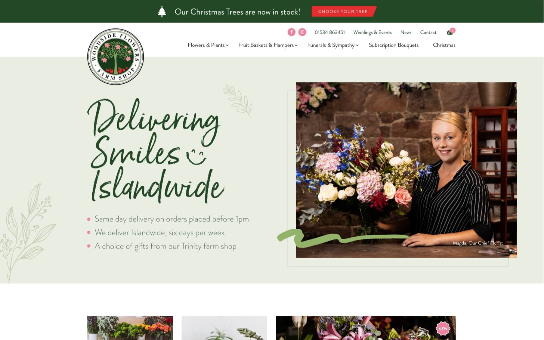 Woodside Flowers Website UX