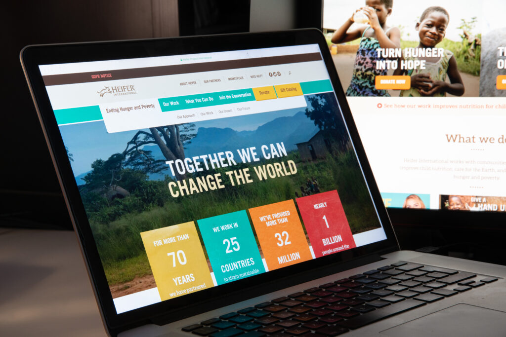 Engaging website for a environmental charity