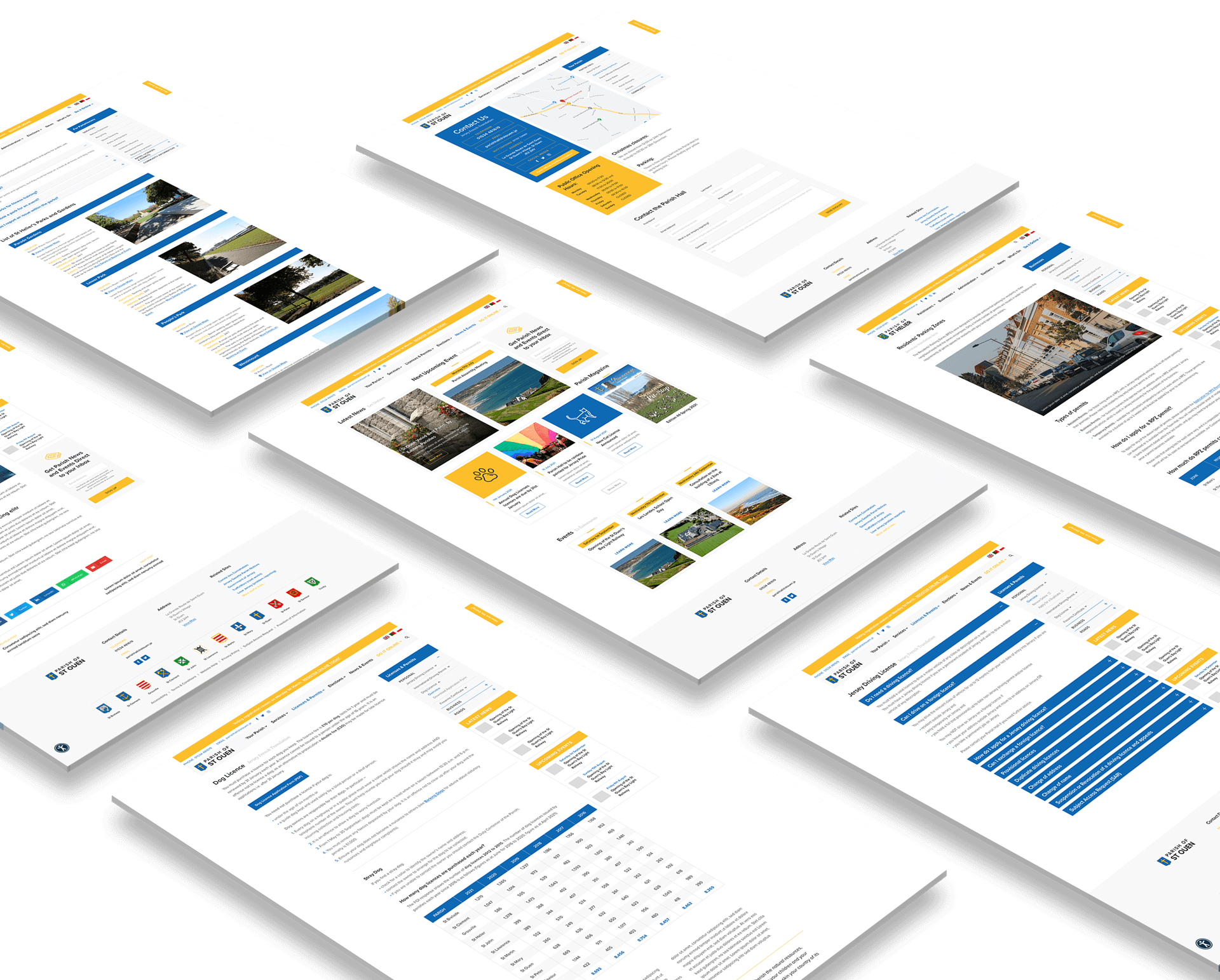 Parish of St Helier web design project Blue Llama