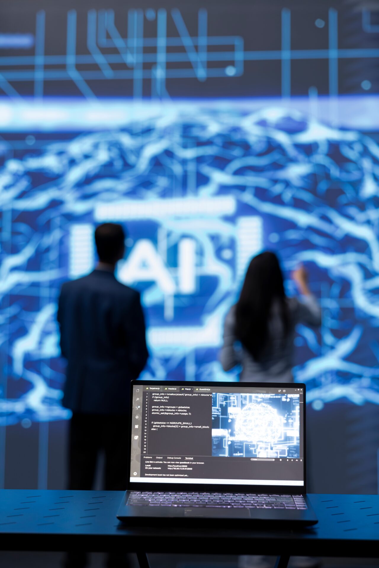 Focus,On,Complex,Ai,Brain,Models,Being,Analyzed,On,Laptop
