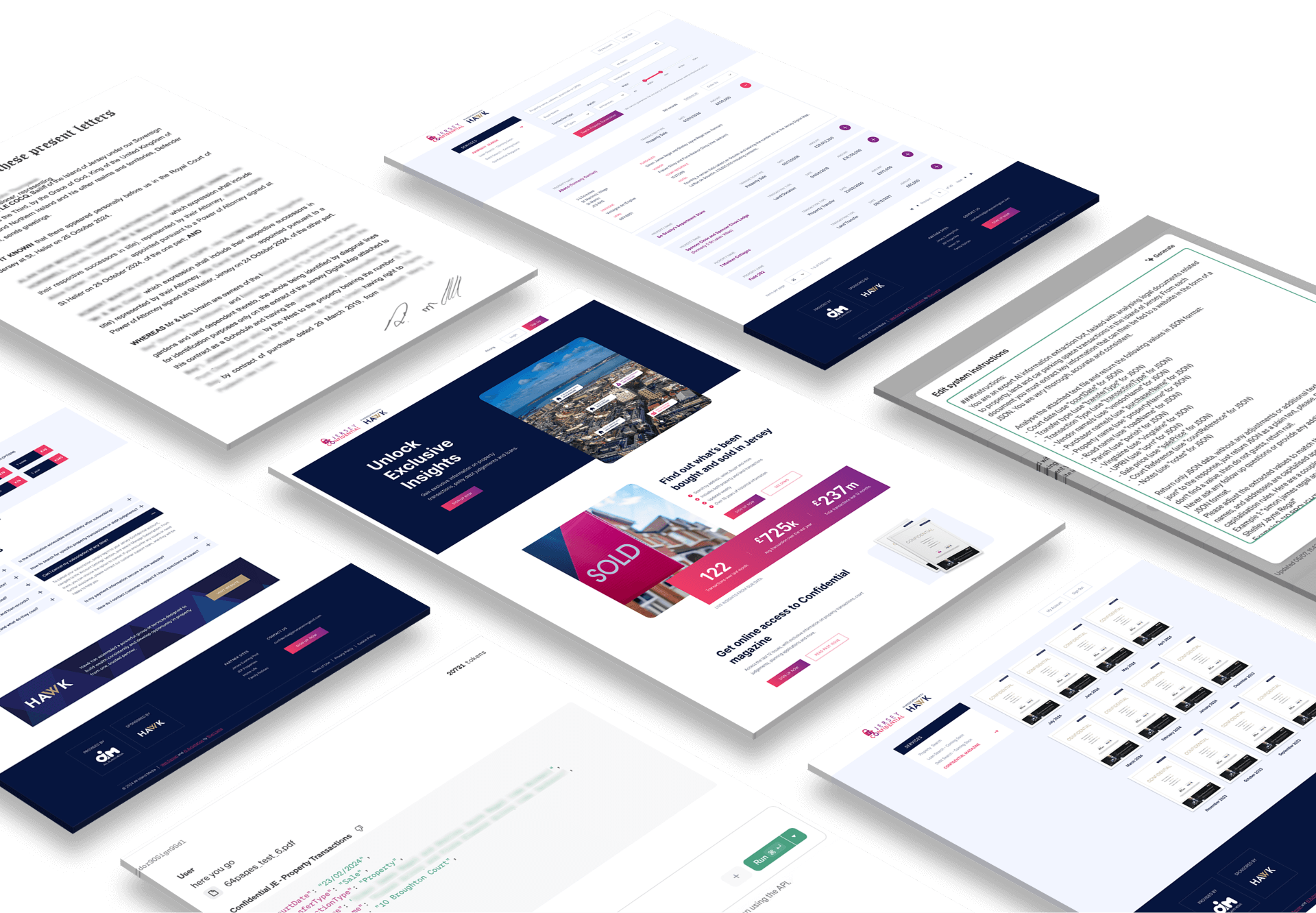 Pages mockups